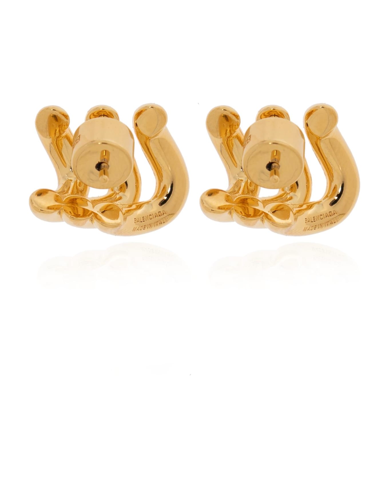 Balenciaga Brass Earrings - Shiny gold