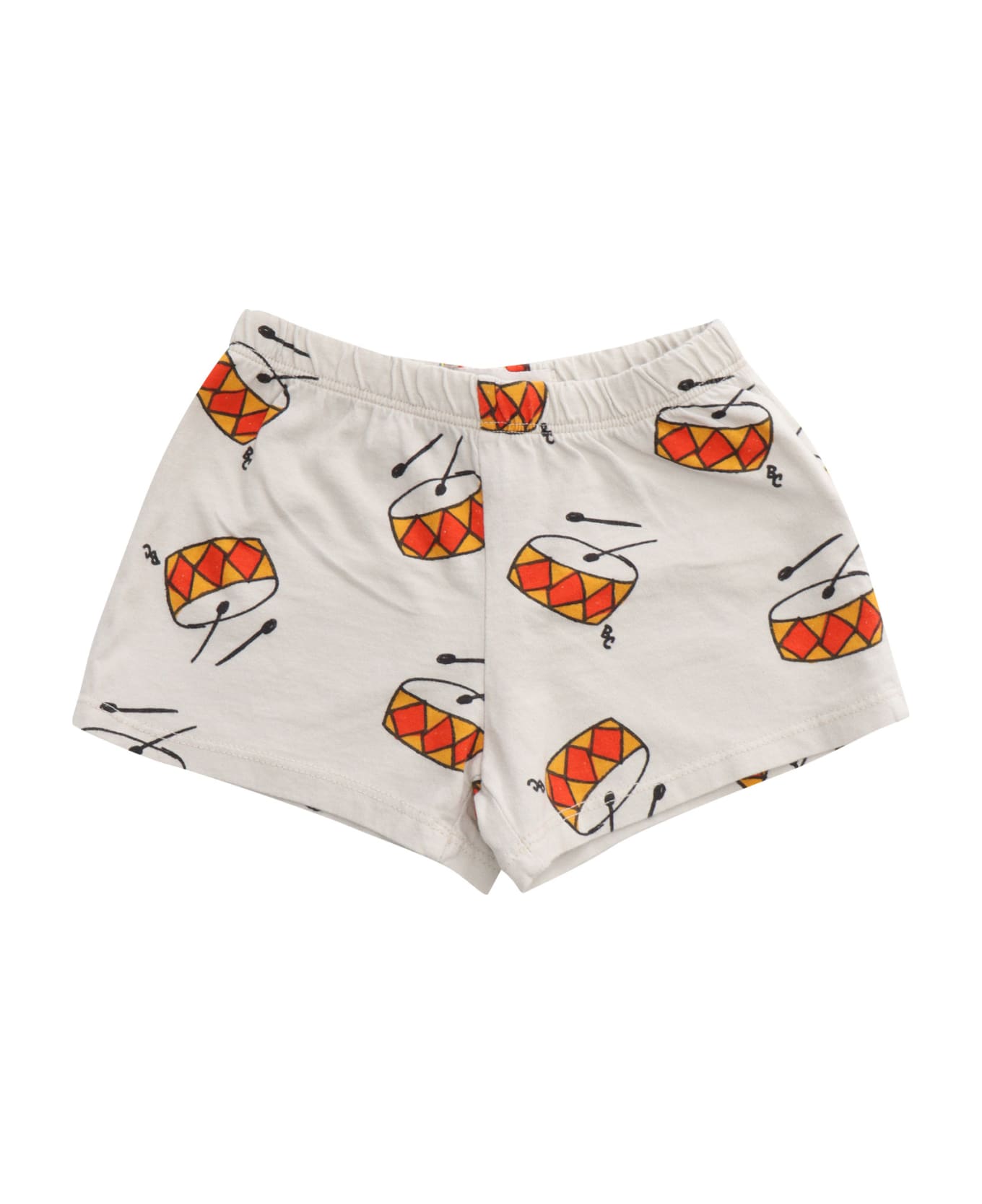 Bobo Choses White Shorts With Prints - BEIGE