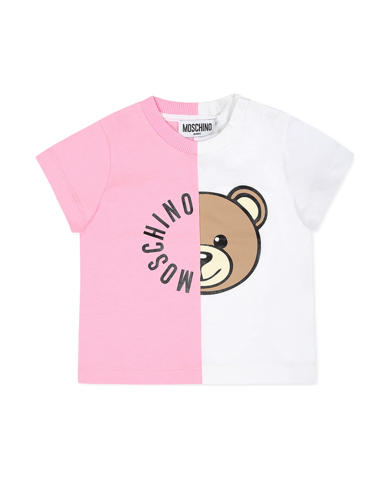 Moschino Pink T-shirt For Baby Girl With Teddy Bear - Pink