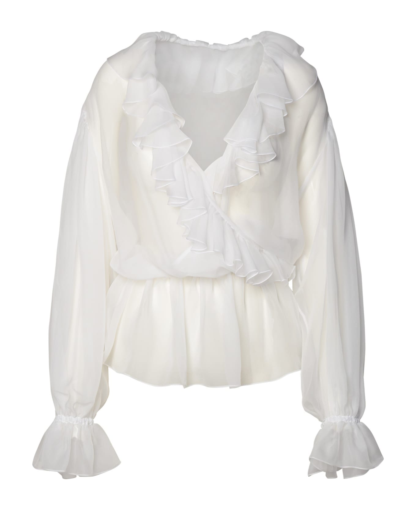 Dolce & Gabbana White Silk Shirt - Bianco