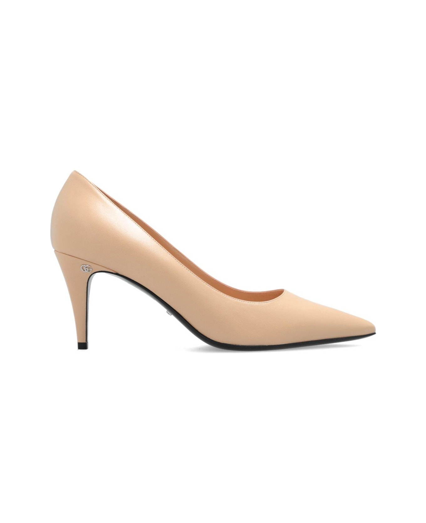 Gucci Pointed Toe Slip-on Pumps - Powder