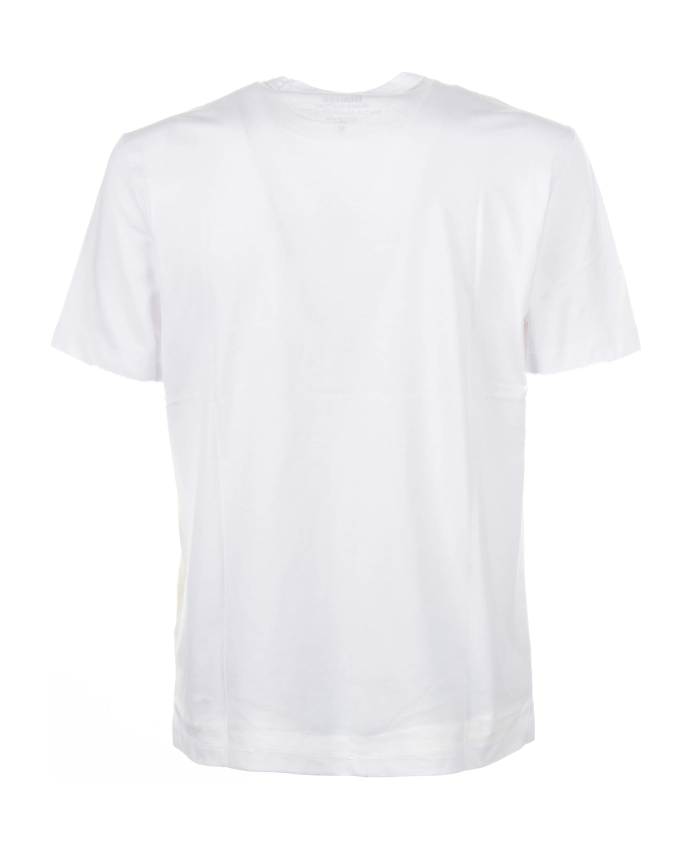 Blauer White Cotton T-shirt - BIANCO OTTICO シャツ