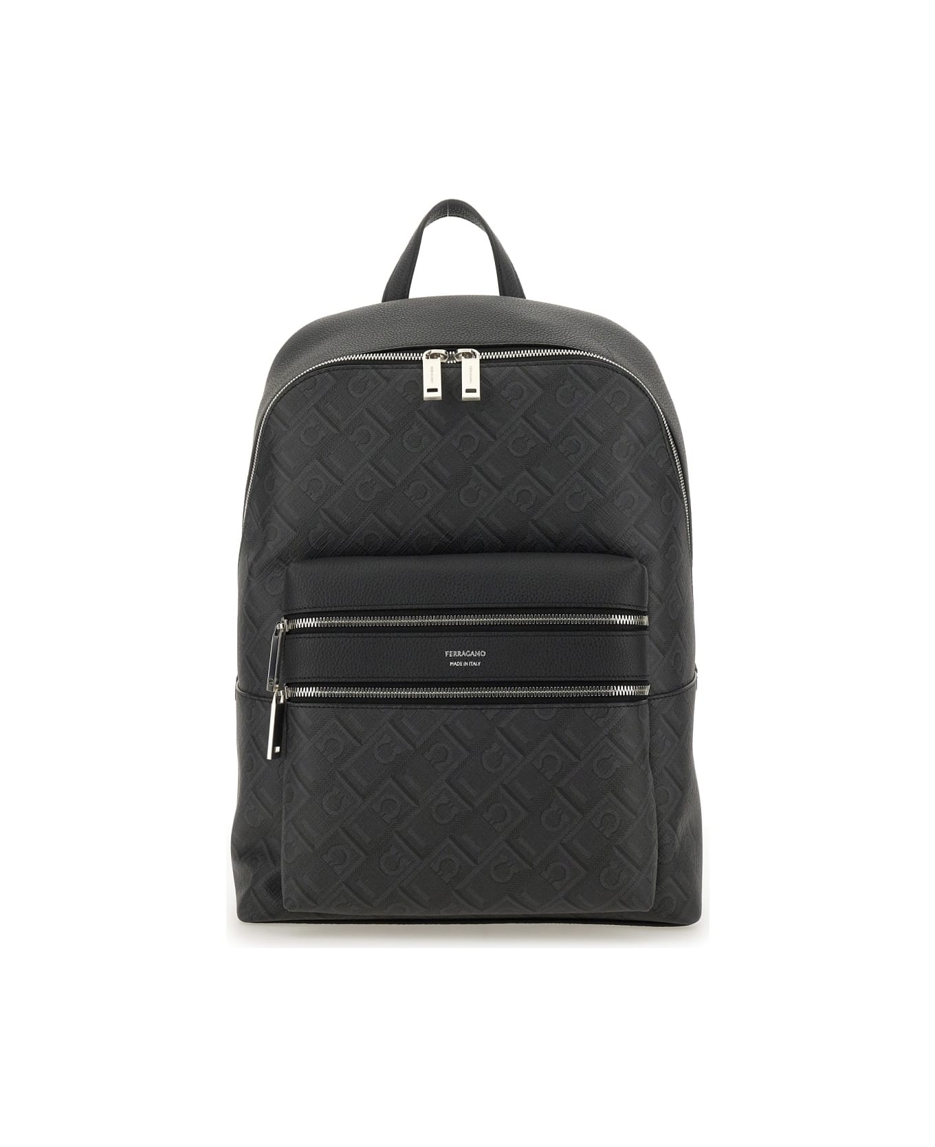Ferragamo Monogram Logo Backpack - GREY