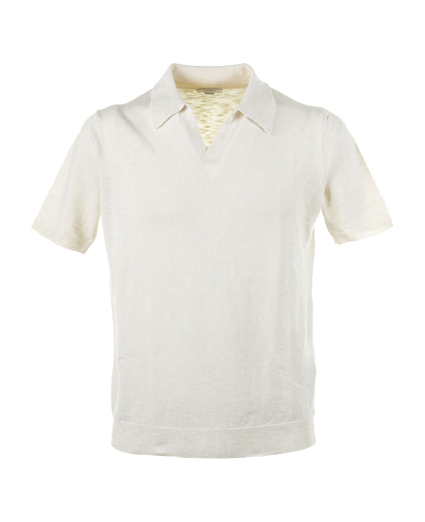 Seventy White Short-sleeved Polo Shirt - BIANCO