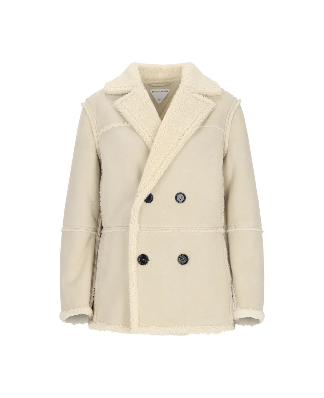 Bottega Veneta Shearling Jacket - Beige