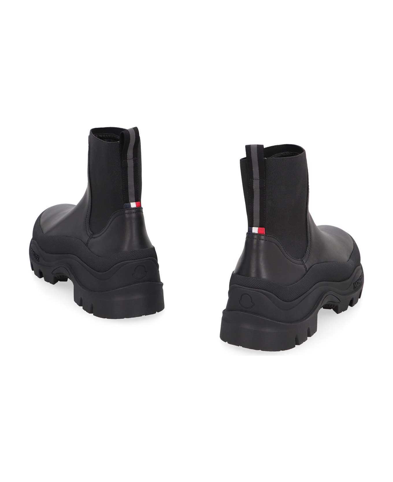 Moncler Larue Leather Chelsea Boots - Black ブーツ