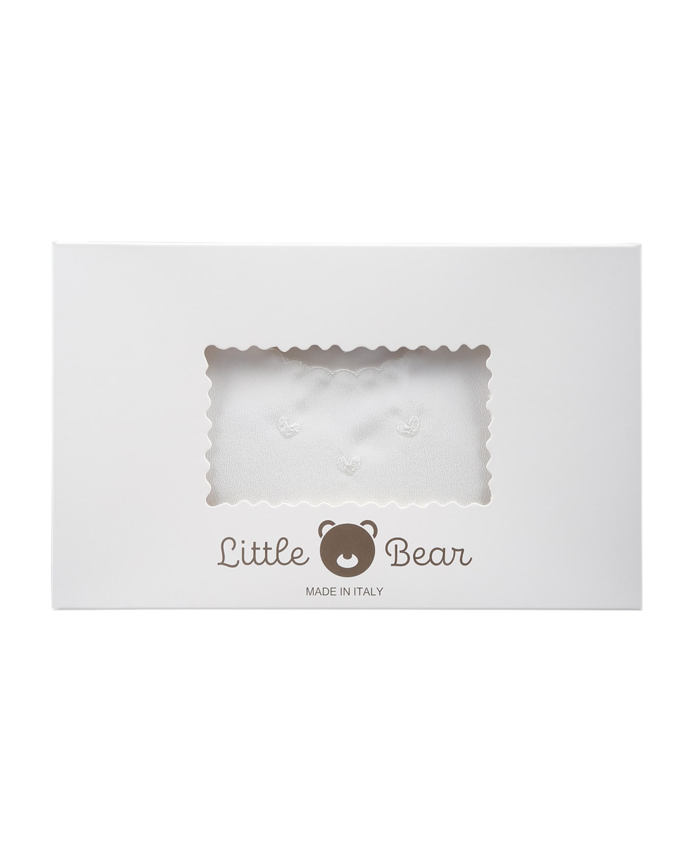 Little Bear Ivory Good-luck Newborn Shirt With Hearts For Babykids - White