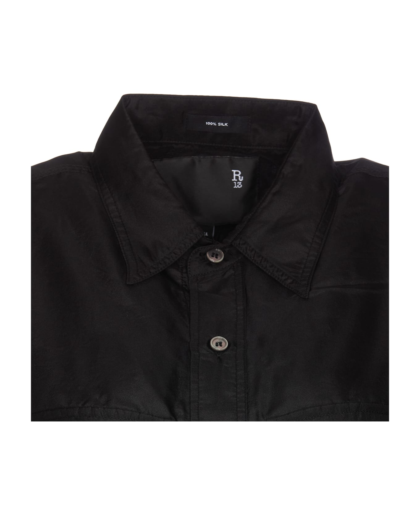 R13 Oversize Pocket Shirt - Black
