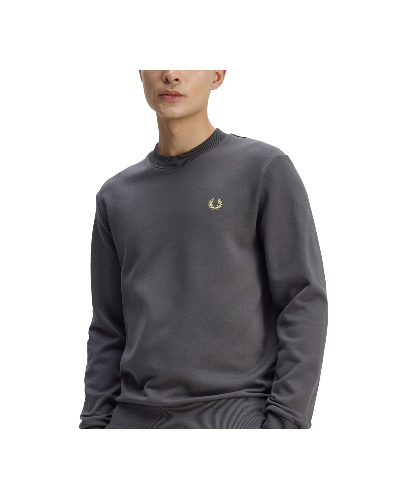 Fred Perry Sweatshirt With Logo - CHARCOAL