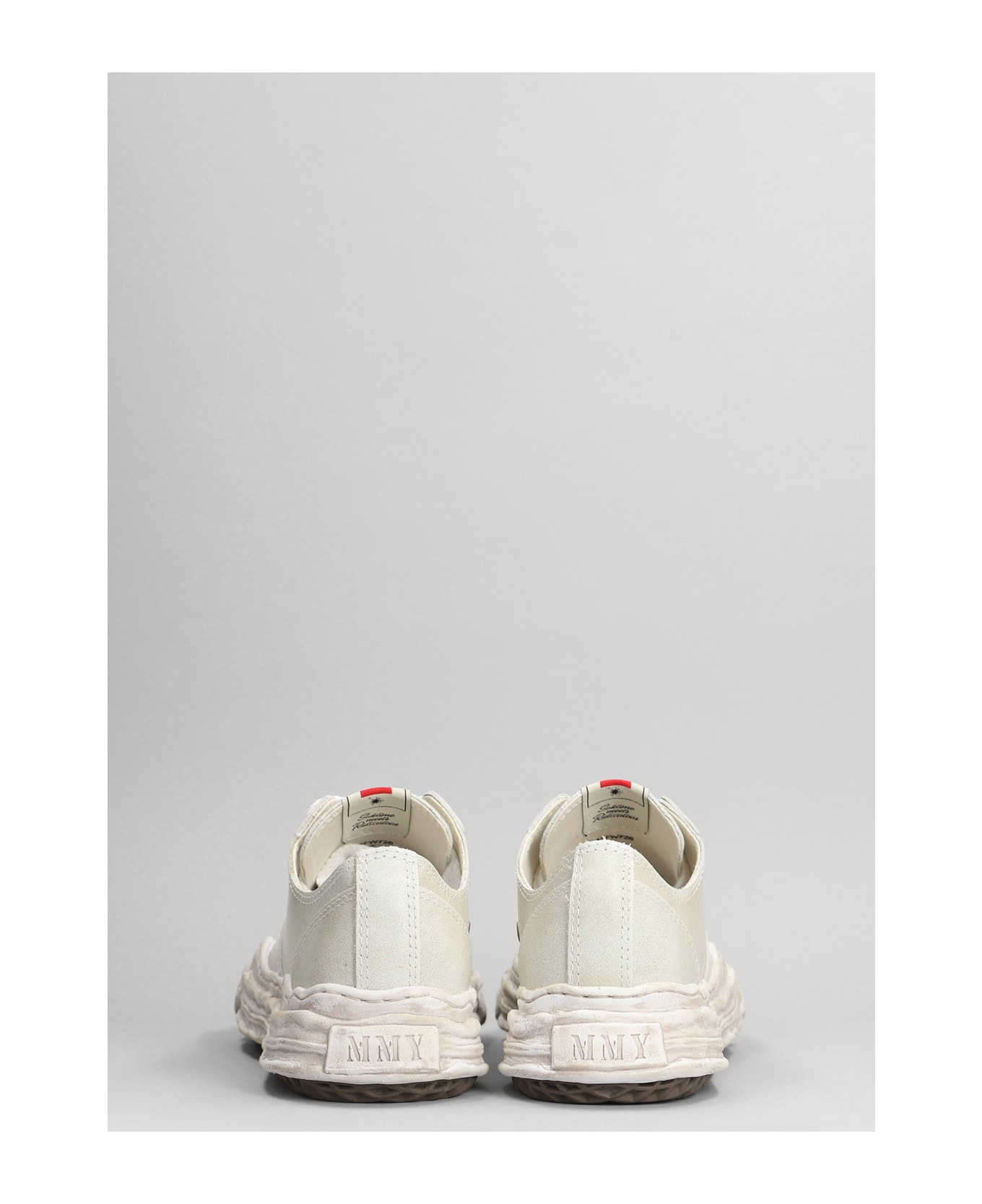 Mihara Yasuhiro Hank Sneakers In Grey Leather - grey