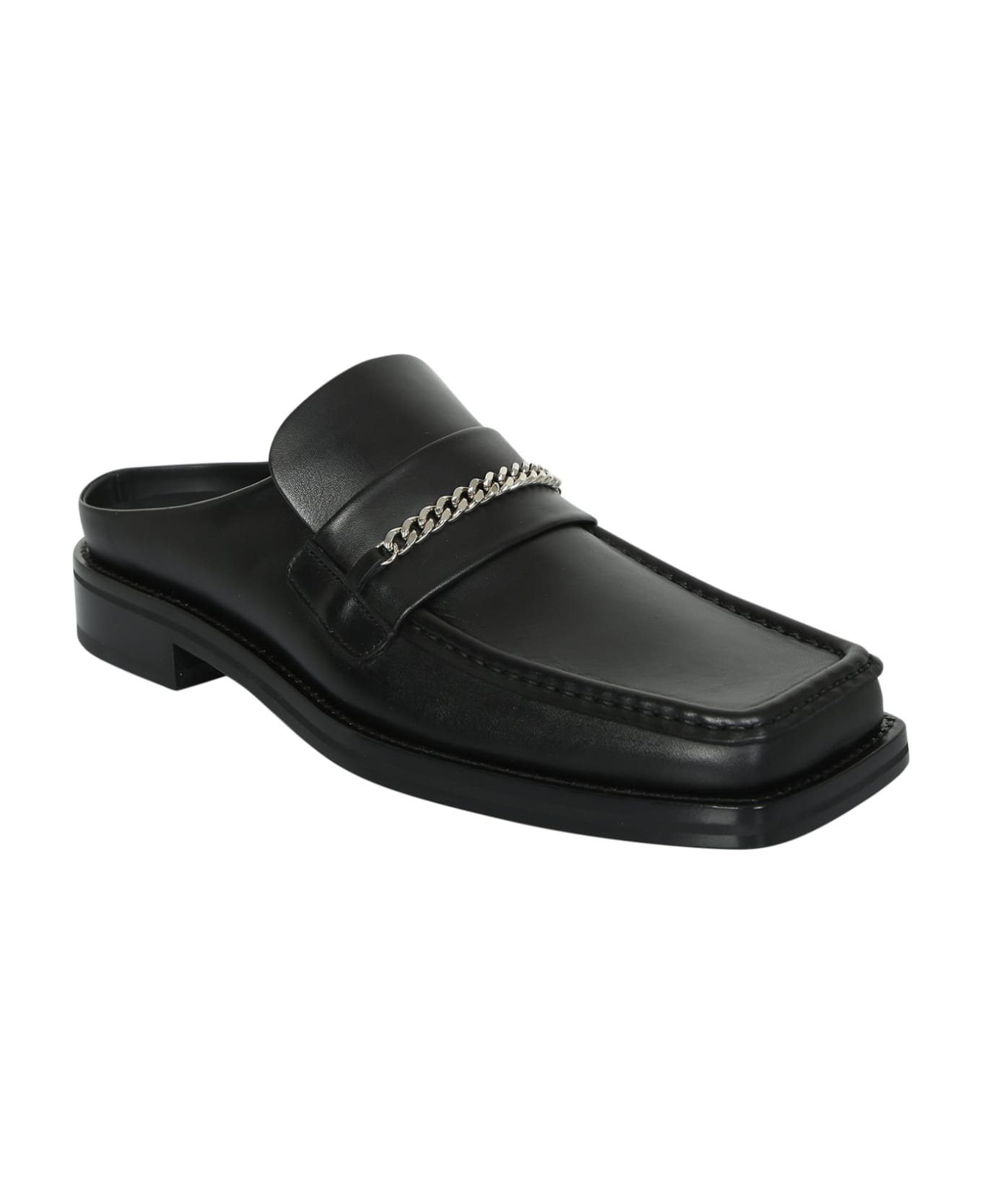 Martine Rose Chain-embellished Slip-on Loafers - Black