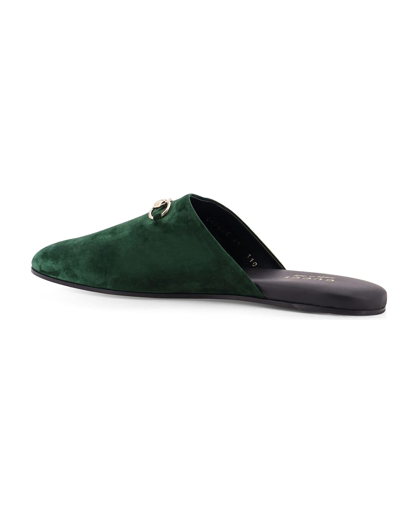 Gucci Suede Sabot With Horsebit - Green