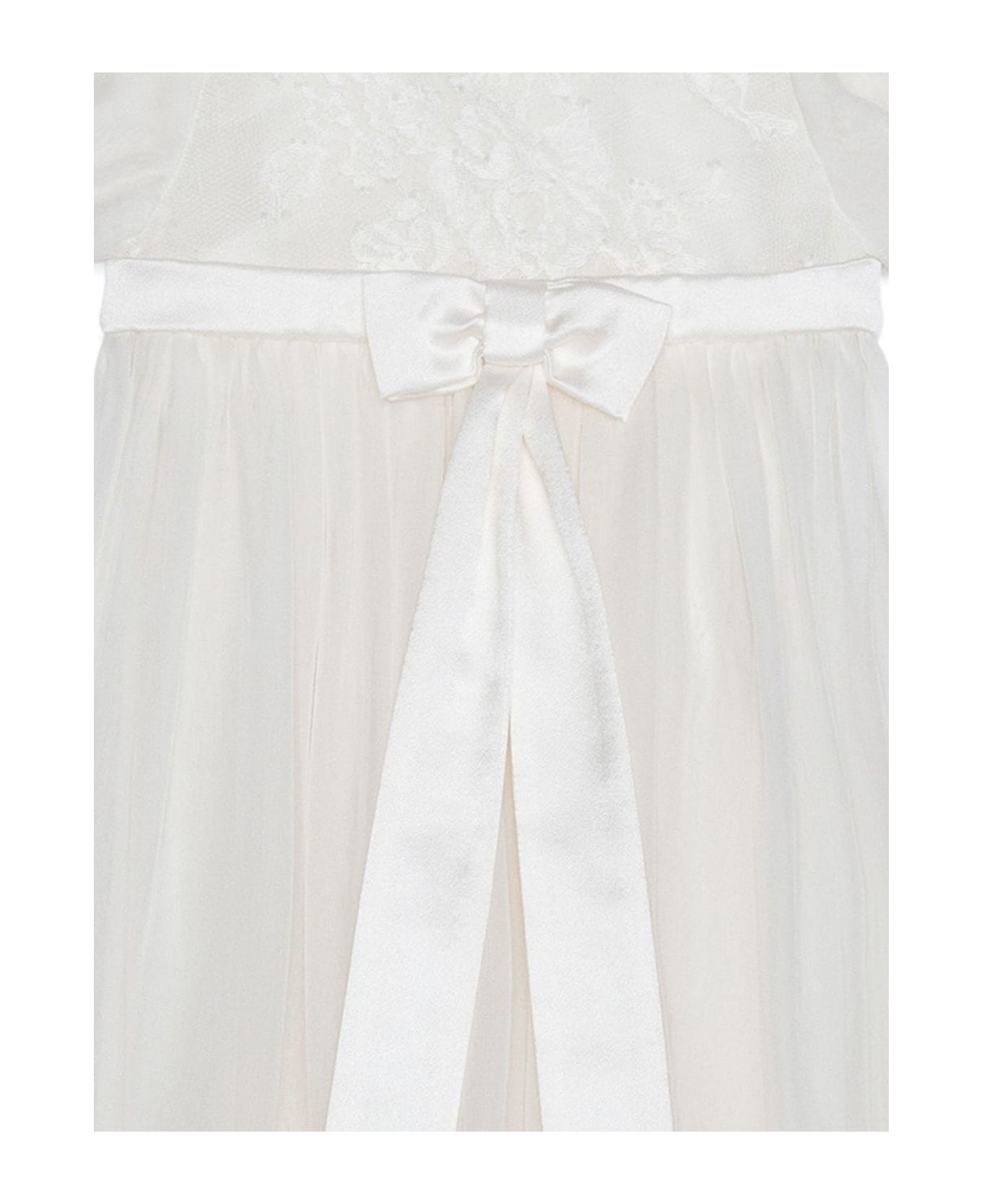 Dolce & Gabbana White Silk Dress - Bianco