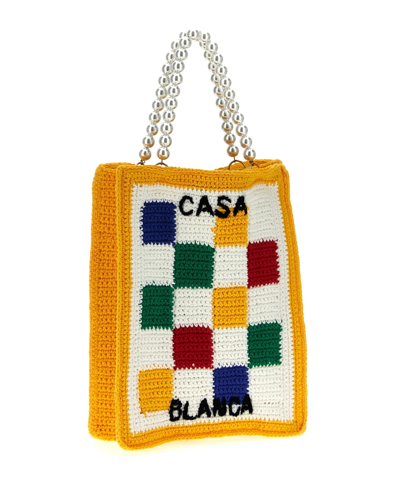 Casablanca 'cotton Mini Crochet Square' Handbag - Multicolor