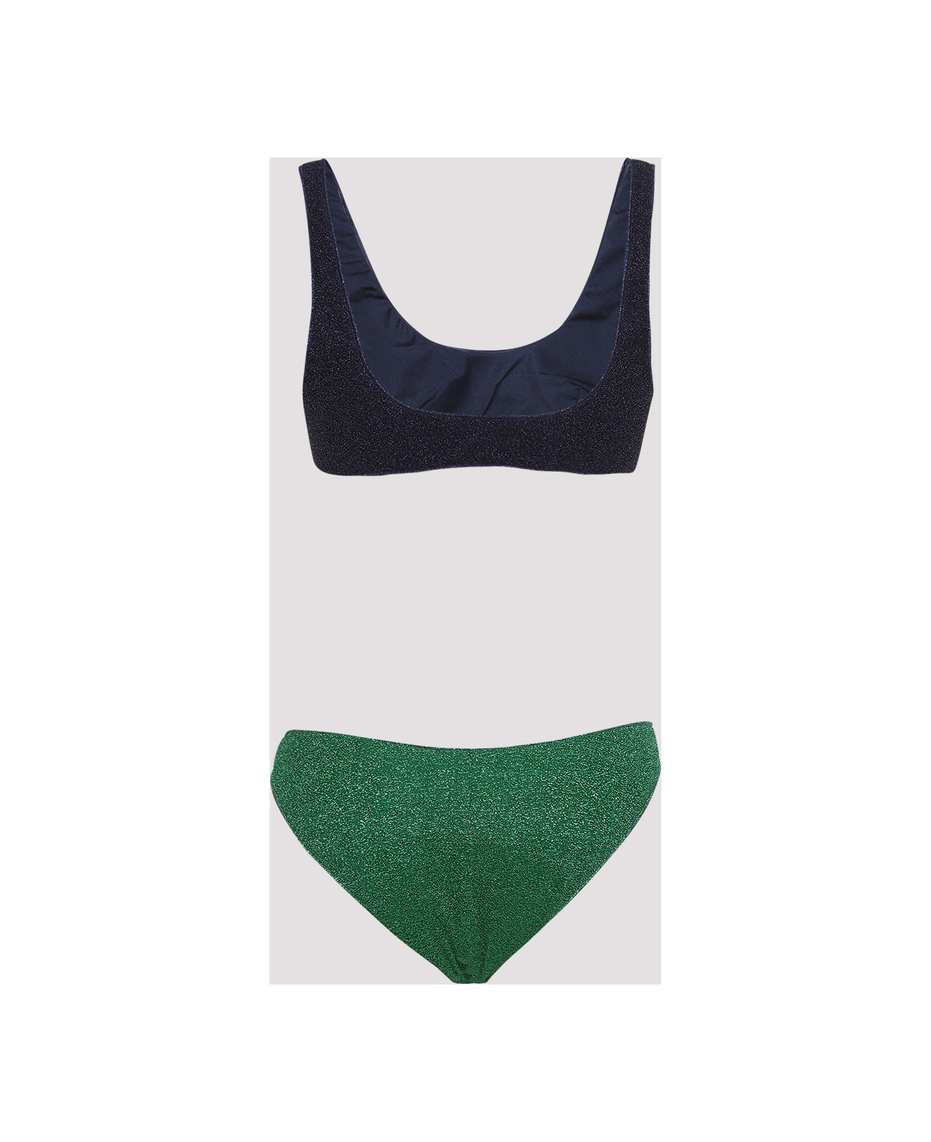 Oseree Oséree Swimwear Lumiere Sporty Two Piece - Emerald Green Night Blue