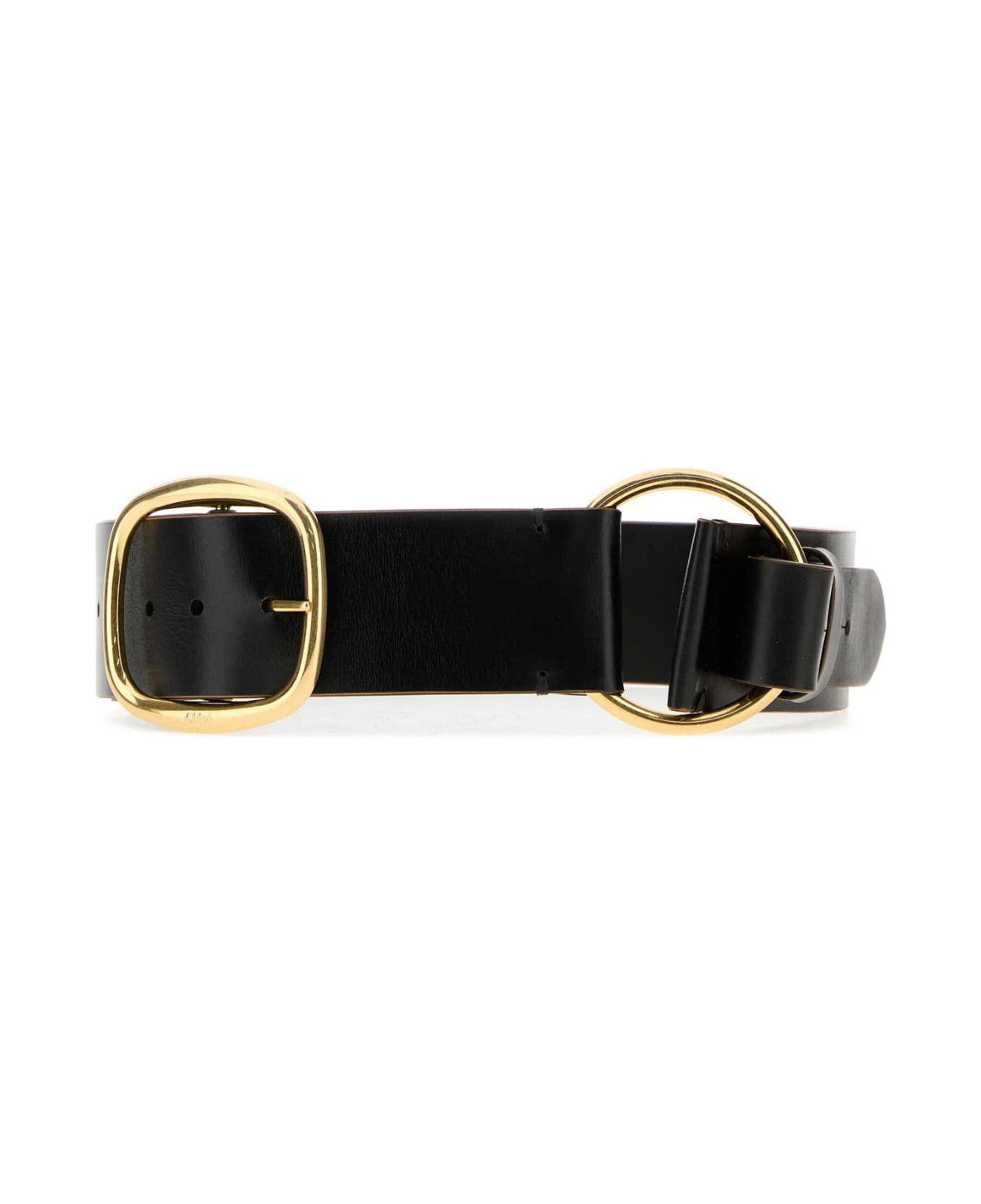 Chloé Dark Brown Leather Belt - Black