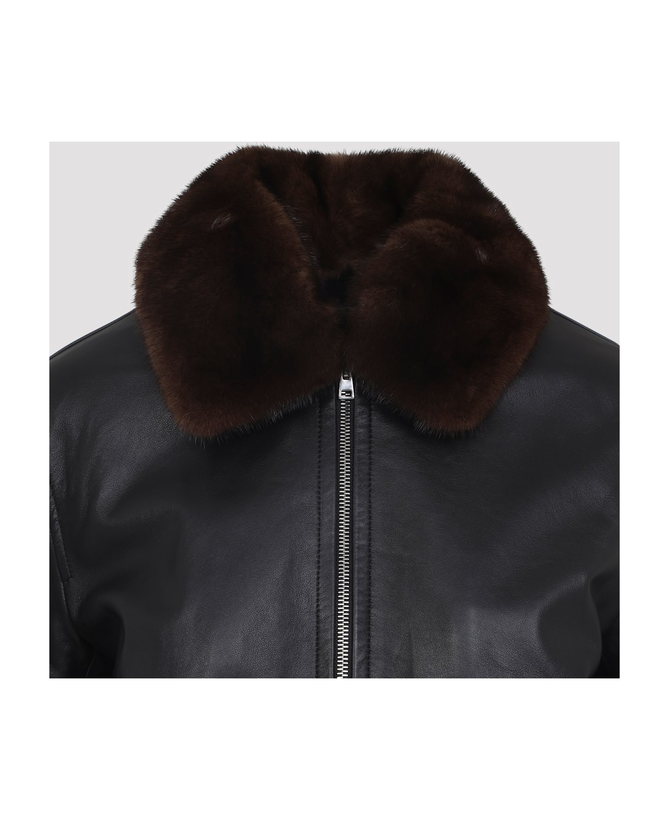 Yves Salomon Leather Jacket - Noir