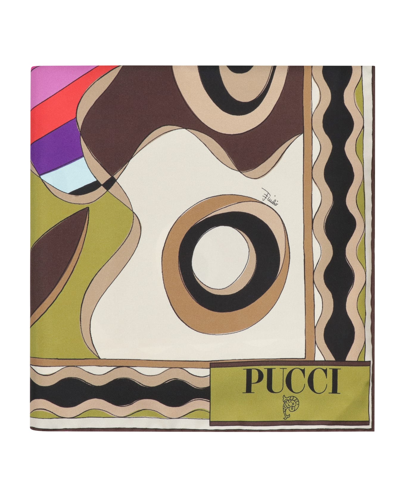 Pucci Printed Silk Scarf - Multicolor スカーフ＆ストール