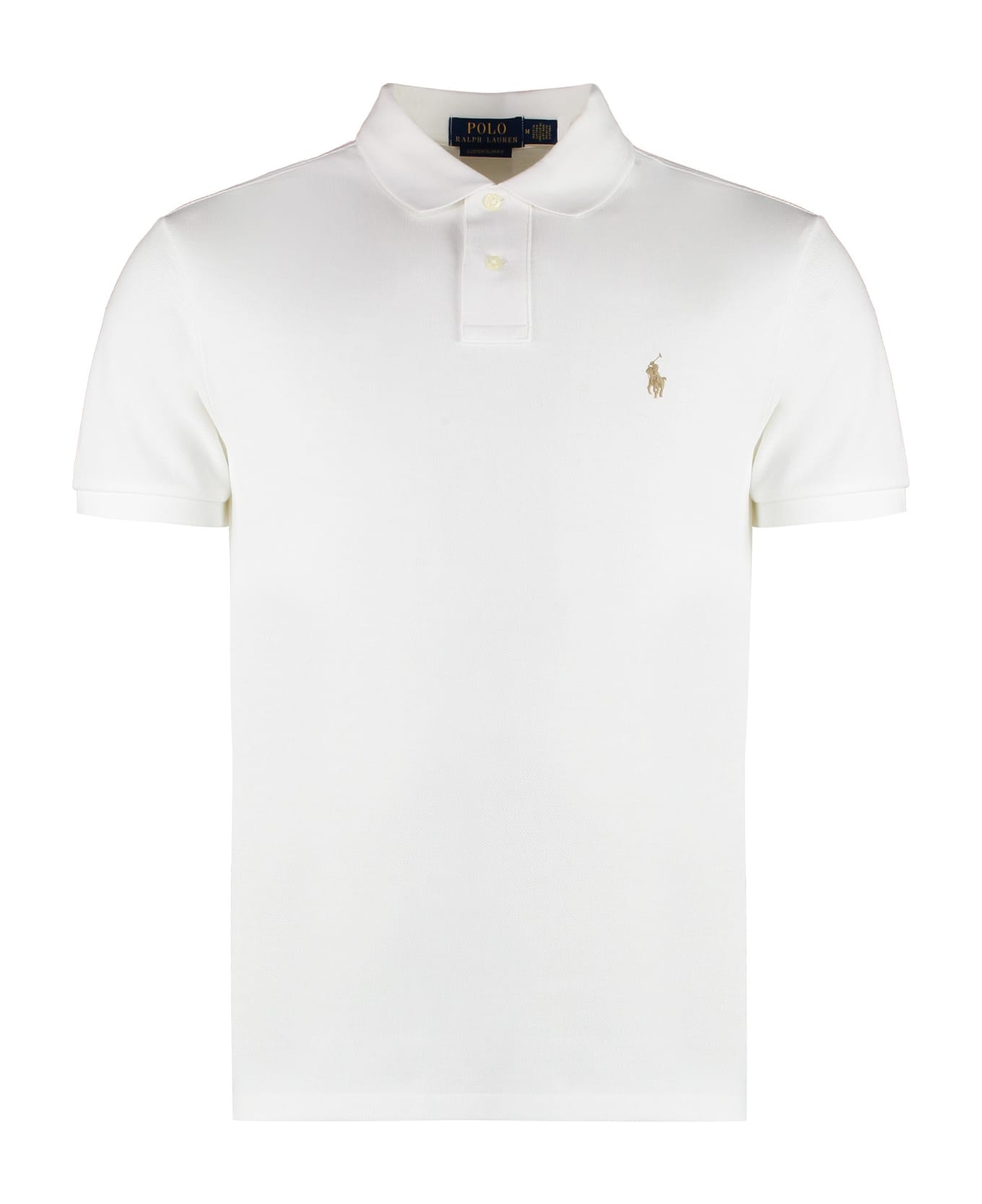 Polo Ralph Lauren Logo Embroidery Cotton-piqué Polo Shirt - White