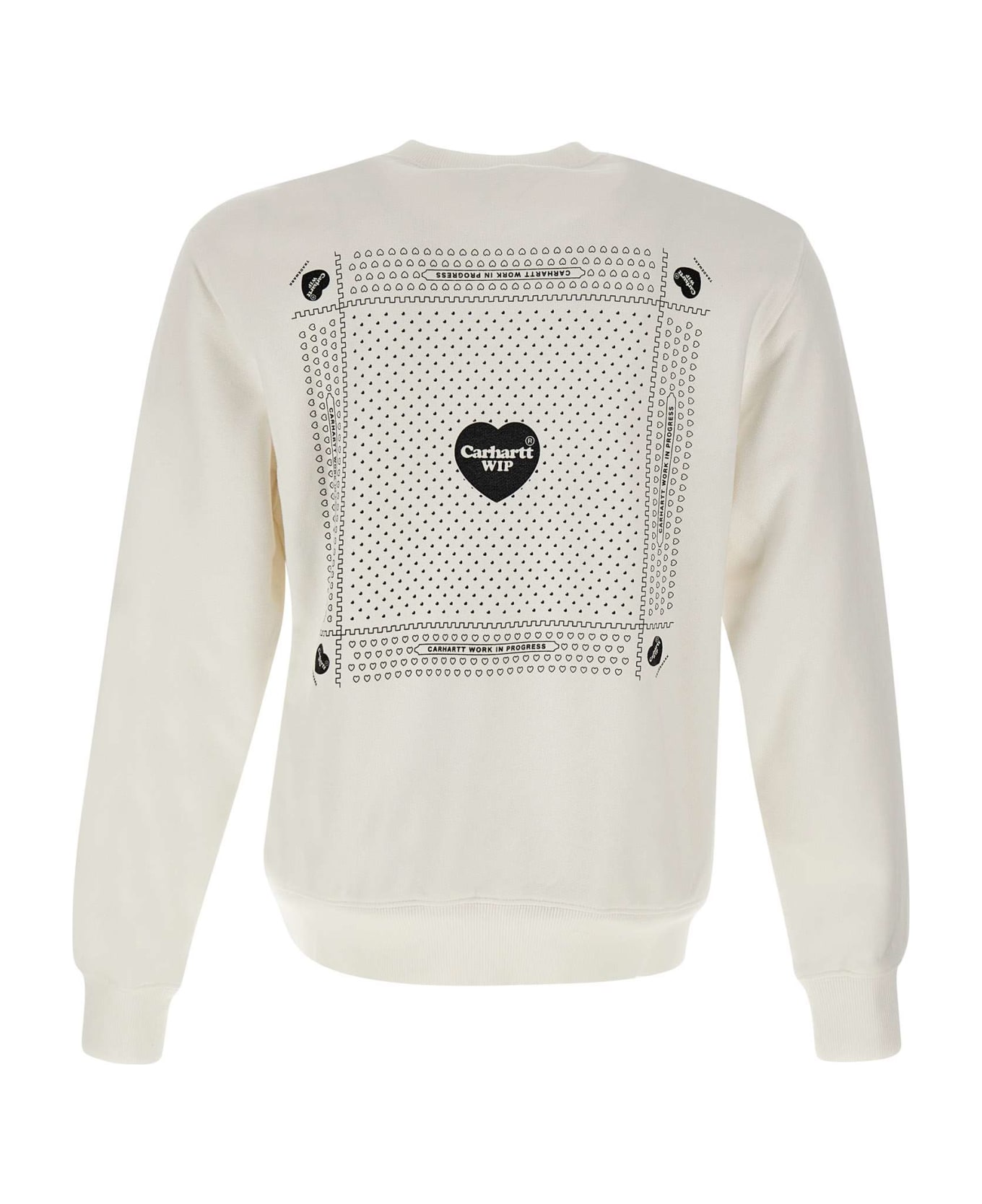 Carhartt 'heart Bandana' Cotton Sweatshirt - White フリース
