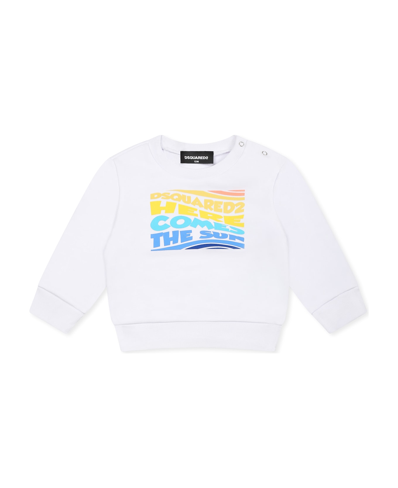 Dsquared2 White Sweatshirt For Baby Boy With Logo - White