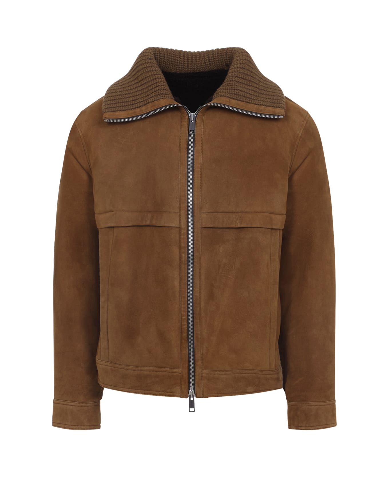Yves Salomon Lamb Leather Jacket - Caramel Choco