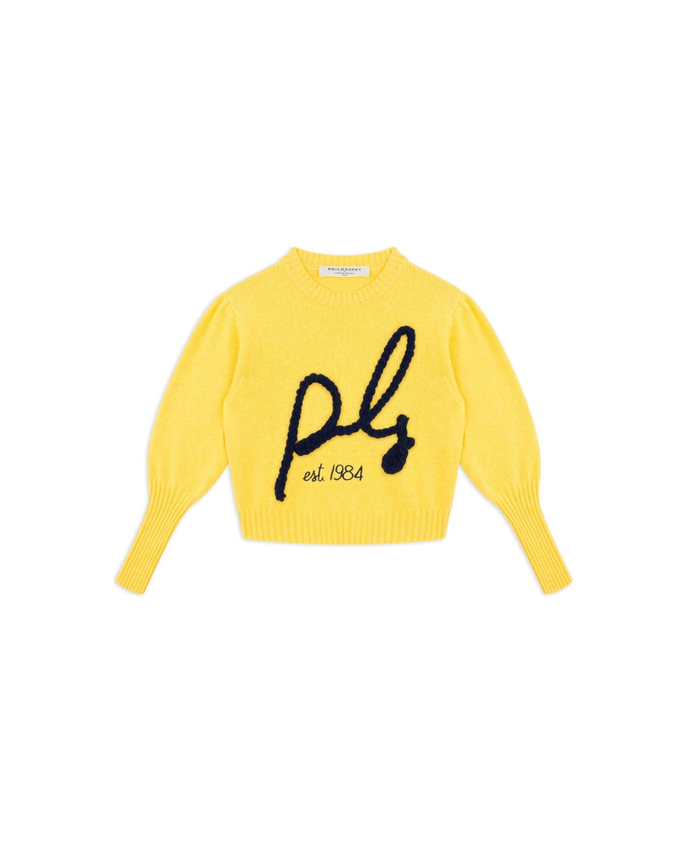 Philosophy di Lorenzo Serafini Kids Pull Con Logo - Yellow