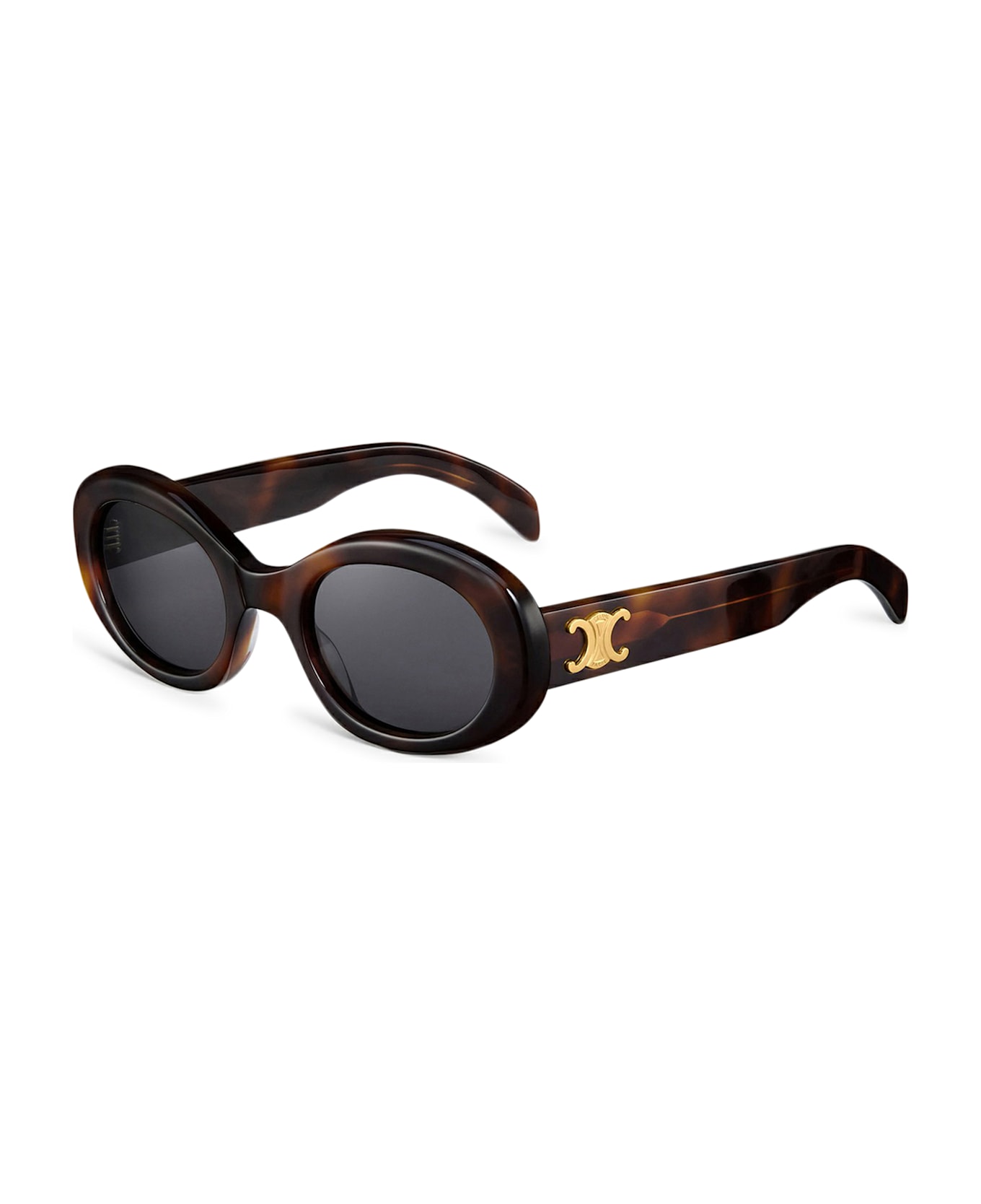 Celine Triomphe 01 Sunglasses In Blonde Havana Acetate - MULTICOLOUR