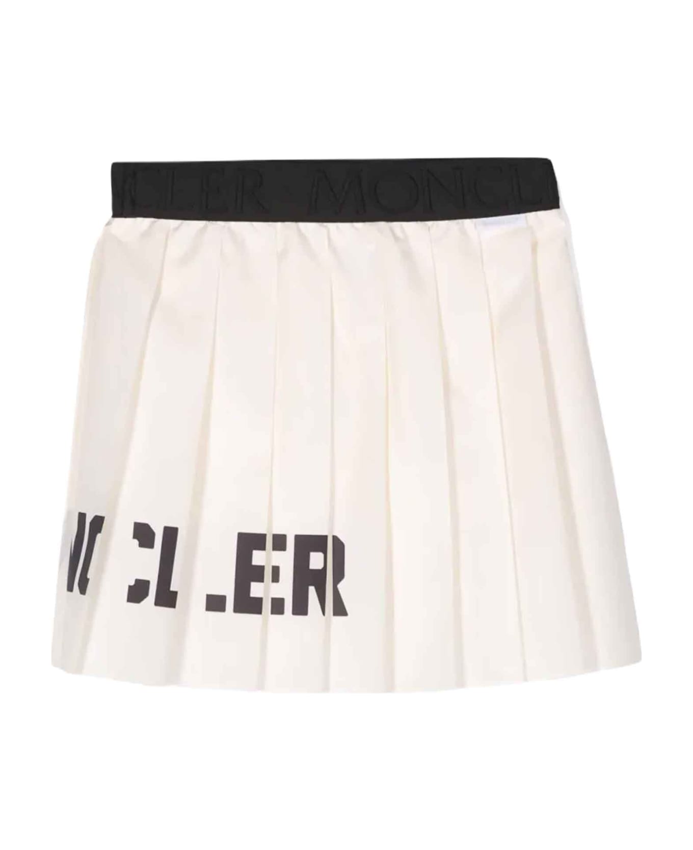 Moncler White Skirt Girl - Bianco ボトムス