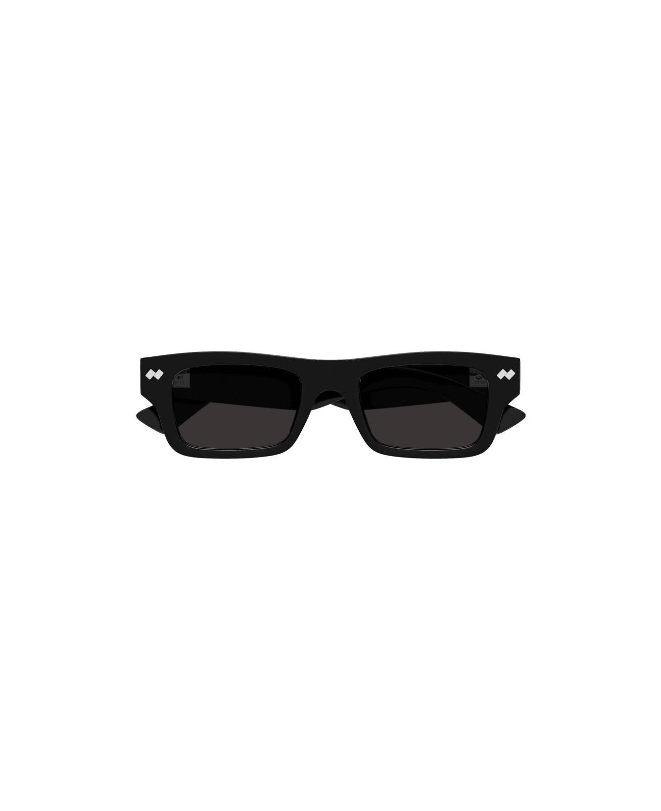 Bottega Veneta Rectangular Frame Sunglasses - Black-black-grey