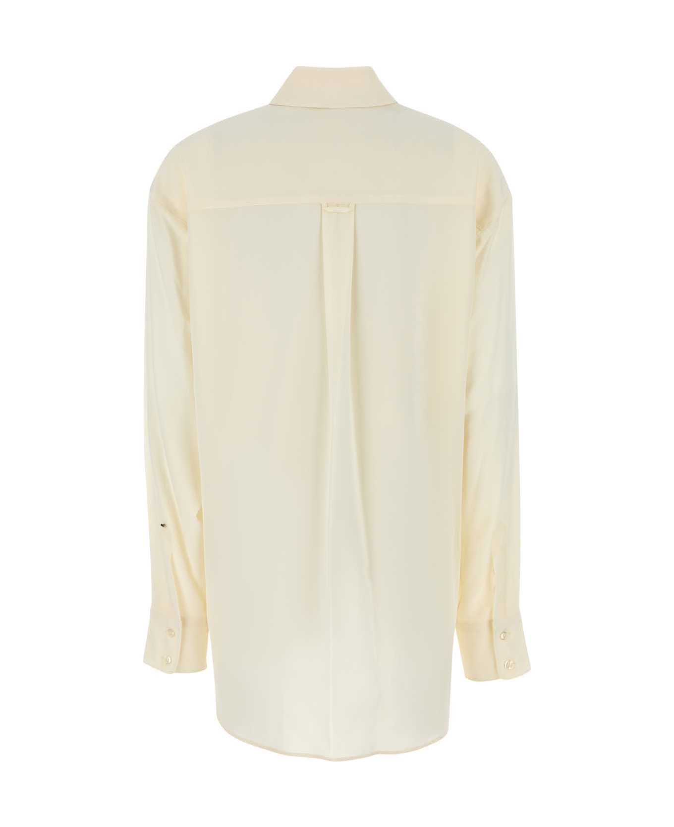 SportMax Ivory Silk Tonale Shirt - AVORIO
