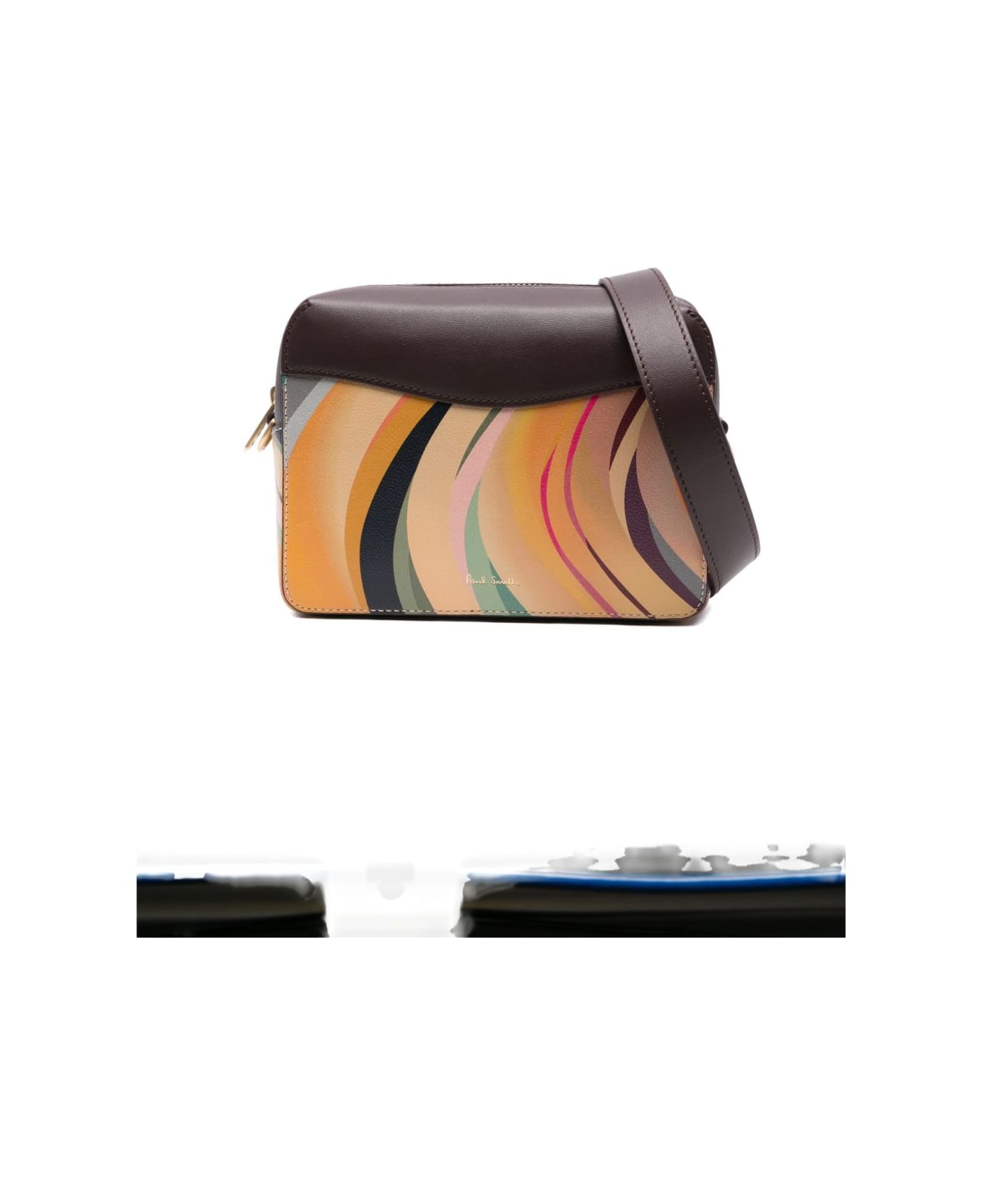 Paul Smith Swirl Leather Crossbody Bag - MultiColour