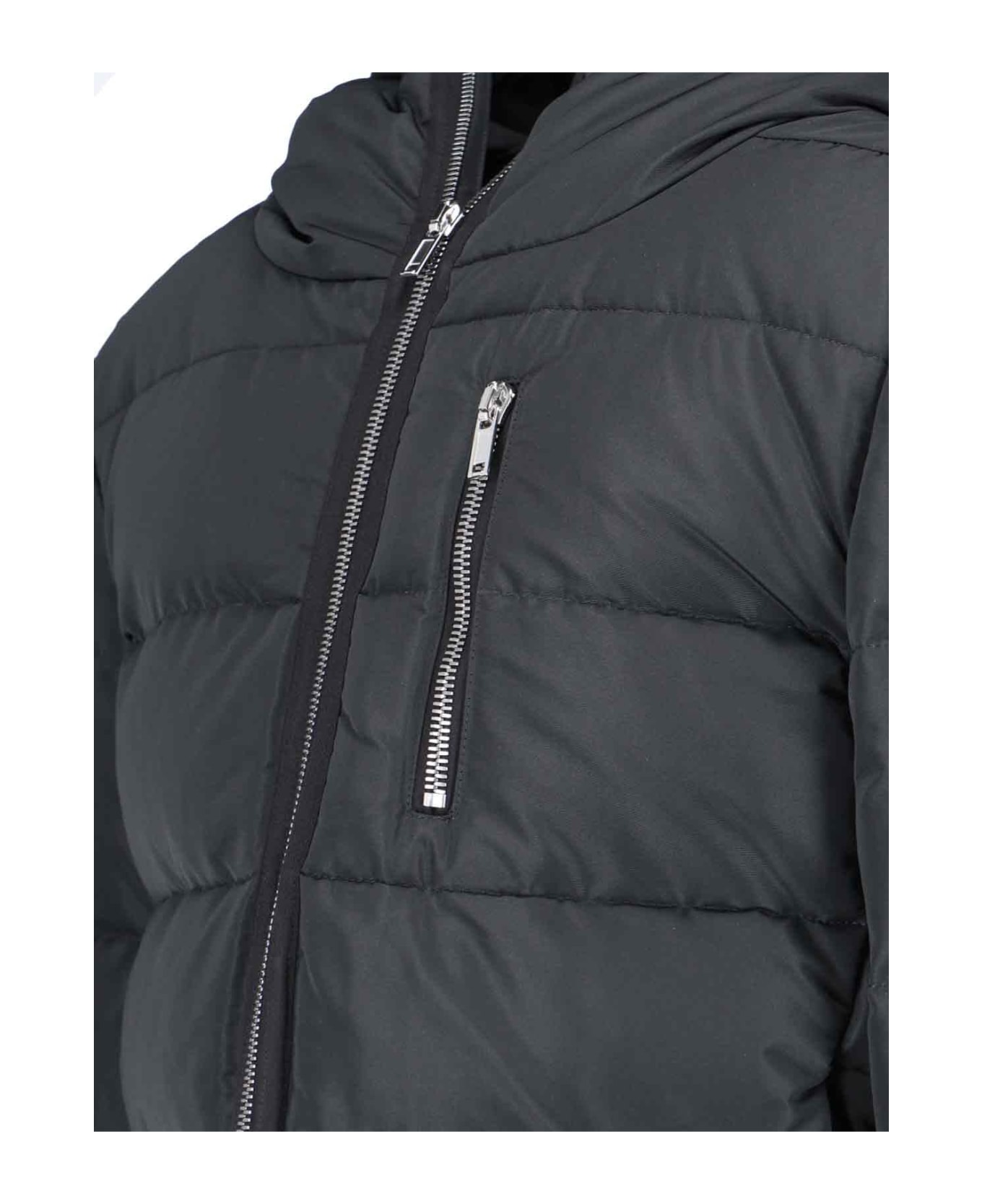Rick Owens Cropped Hooded Down Jacket - Black