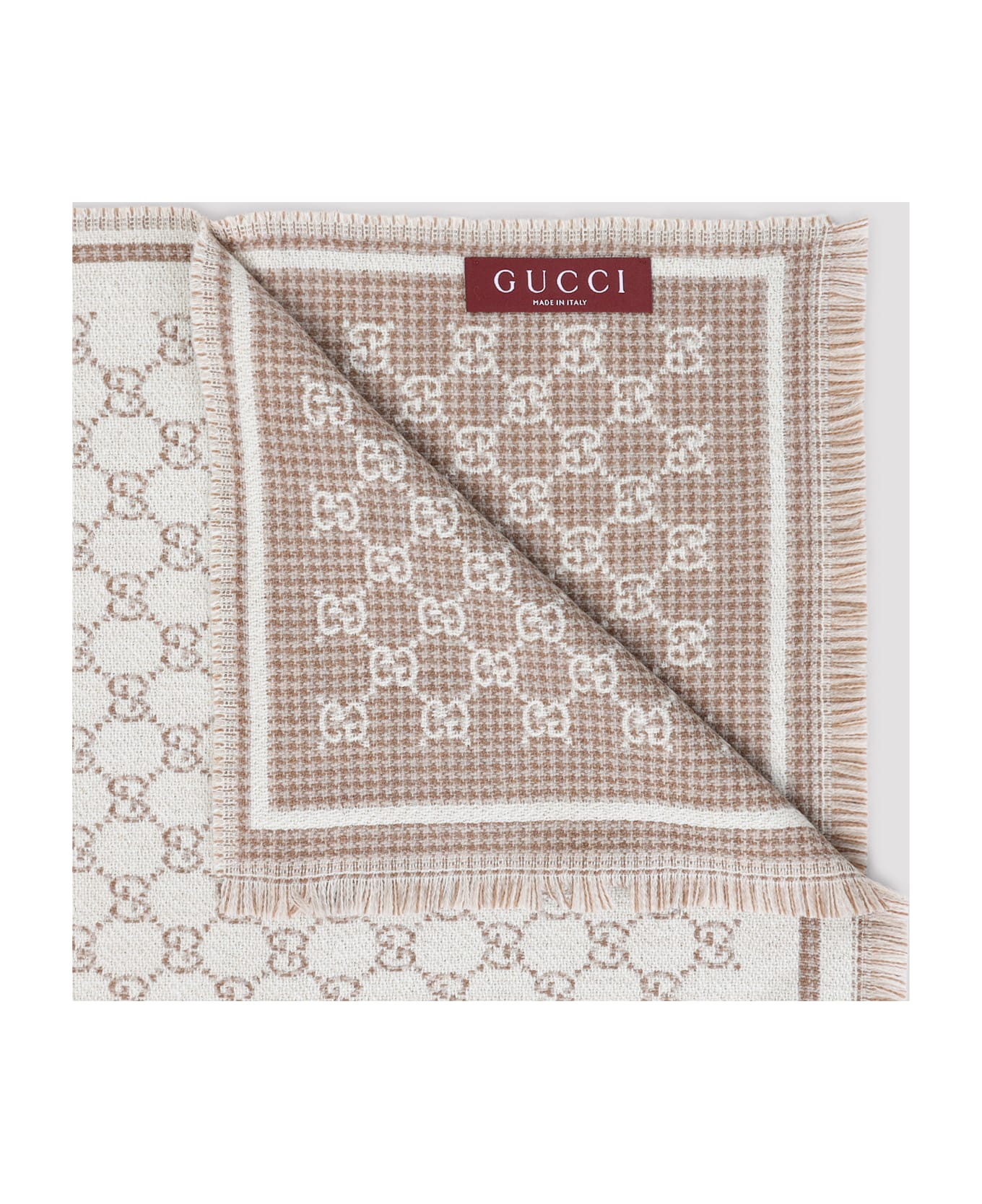 Gucci Gg Scarf - Beige Ivory