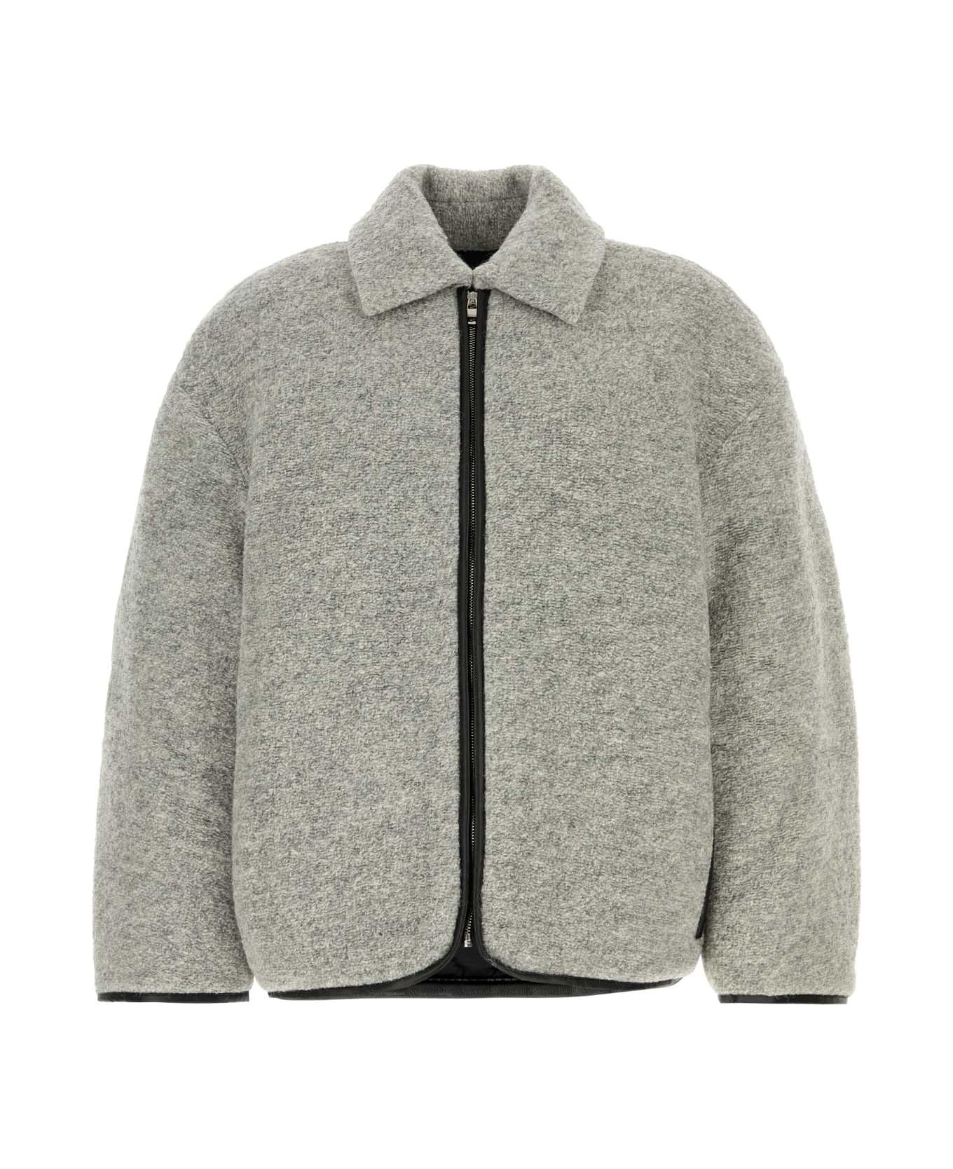 J.W. Anderson Melange Light Grey Wool Blend Jacket - LIGHTGREYMELANGE