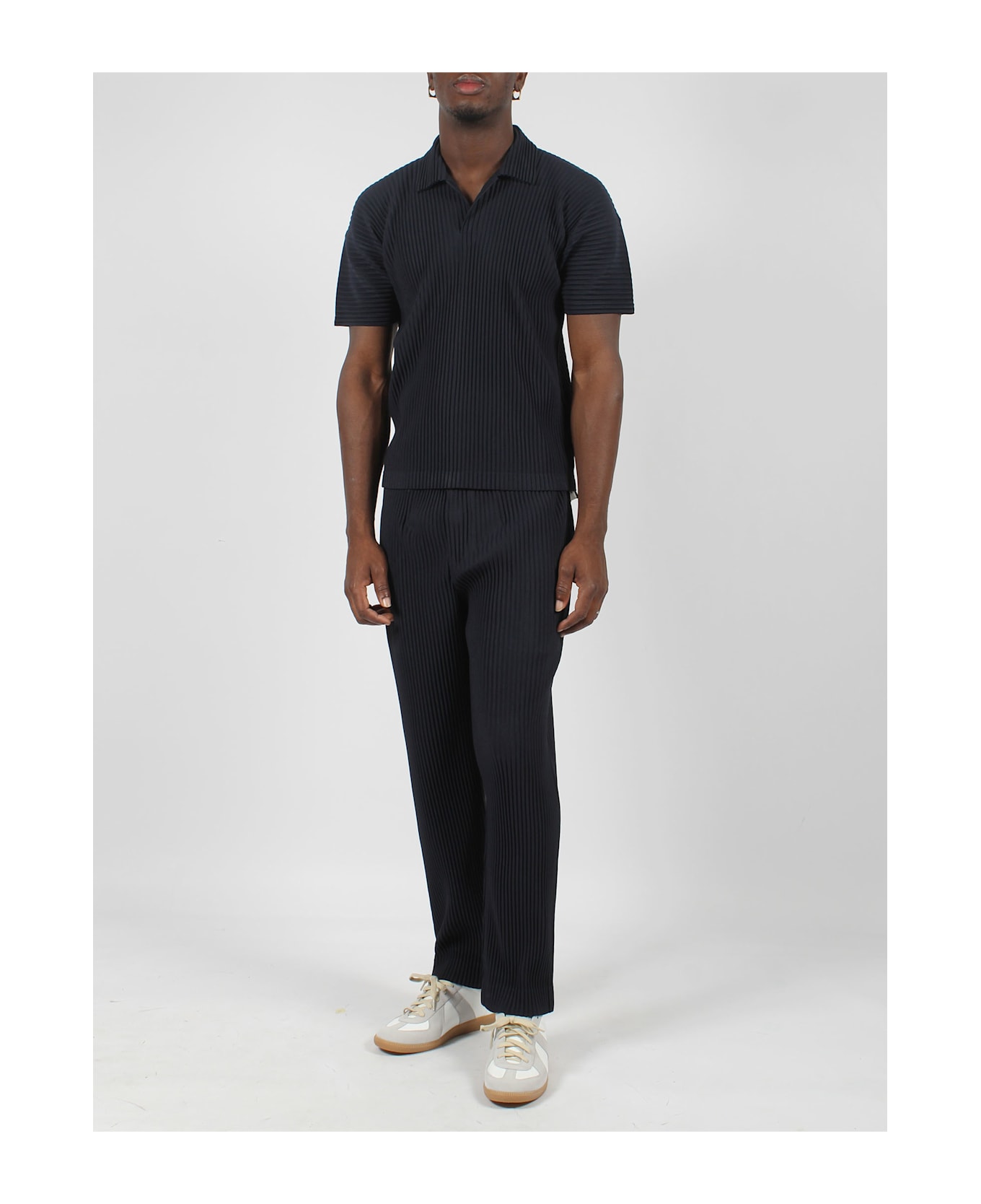 Homme Plissé Issey Miyake Basic Slim Trousers - Blue