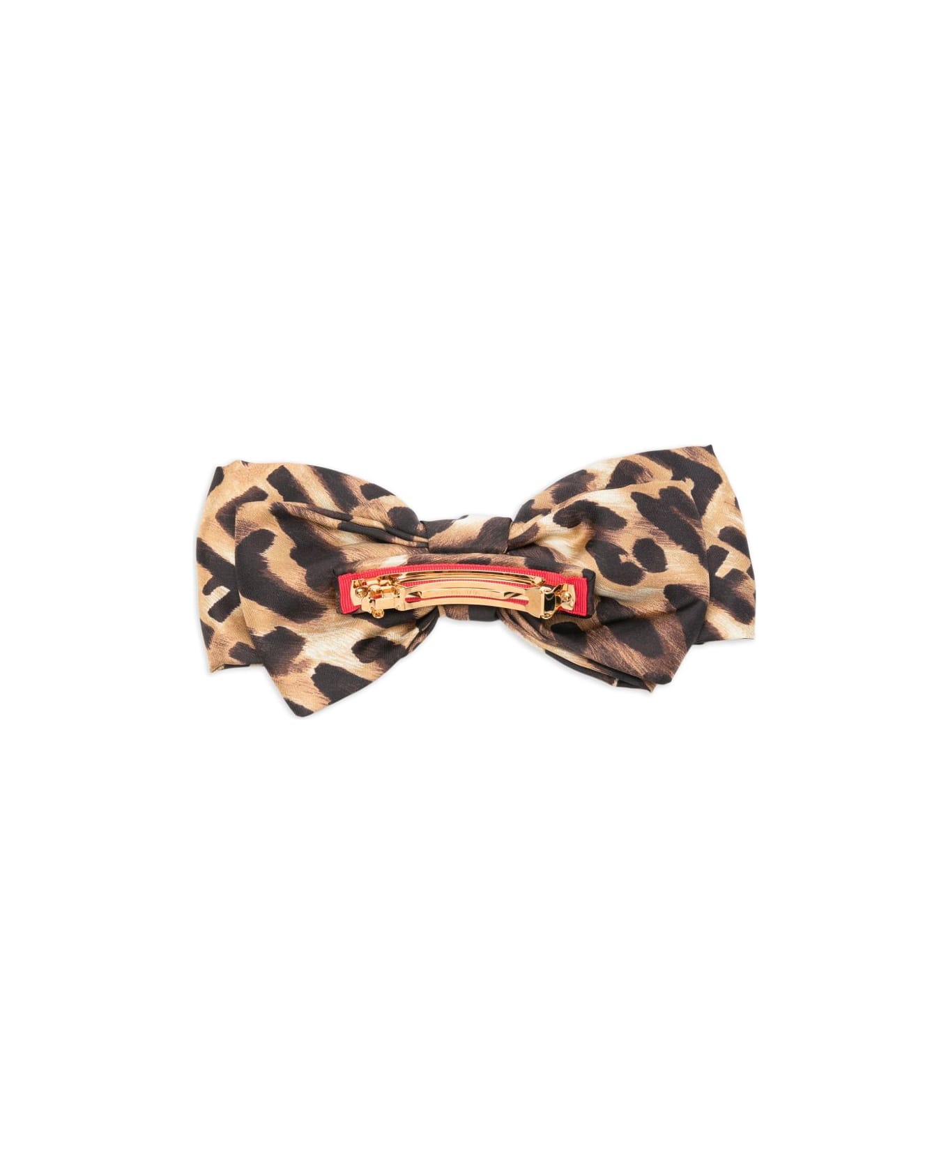 Fendi Ff Bow Hair Clip - Brown