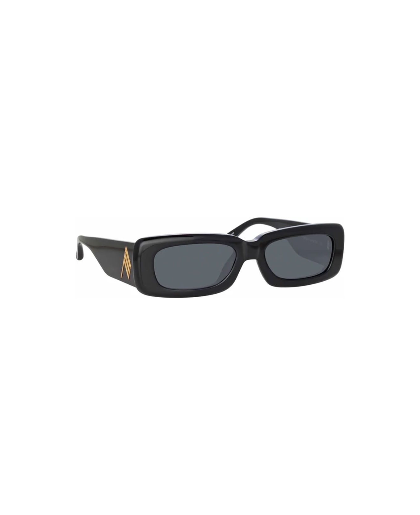 The Attico Mini Marfa - Black / Yellow Gold Sunglasses - Black