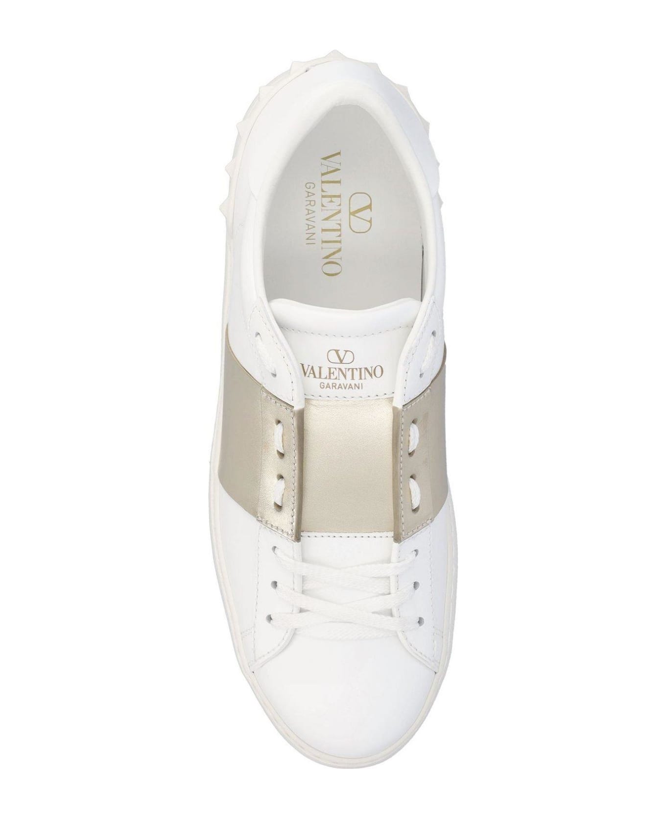 Valentino Garavani Rockstud Open Sneakers - BIANCO/PLATINO/BIANCO スニーカー