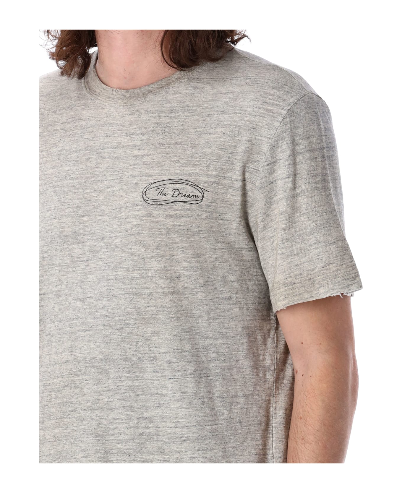 Golden Goose T-shirt With Logo - GREY MELANGE