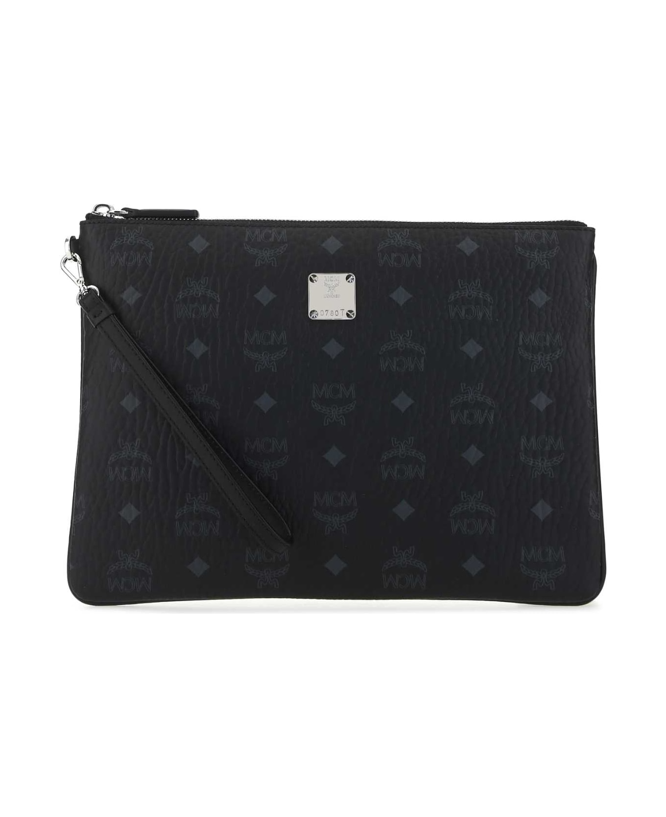 MCM Printed Canvas Clutch - BK