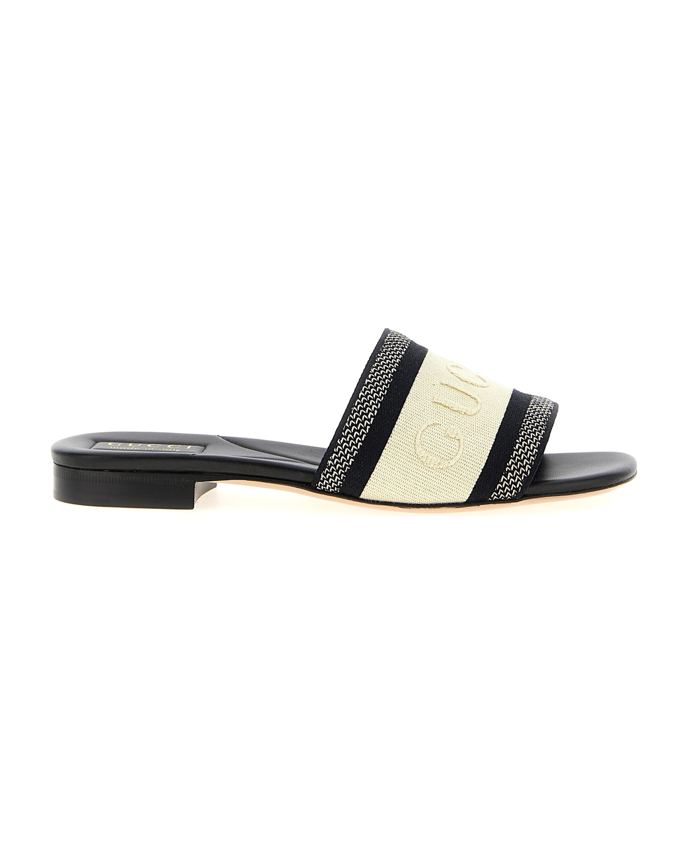 サンダル・ミュール Gucci Logo embroidery sandals Gucci Logo Embroidery Sandals | italist