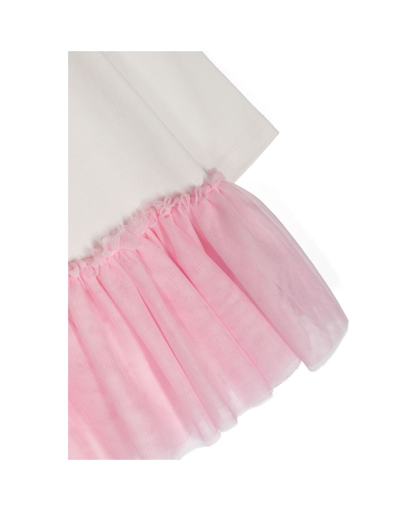 Monnalisa White/pink Dress Baby Girl - Rosa/panna