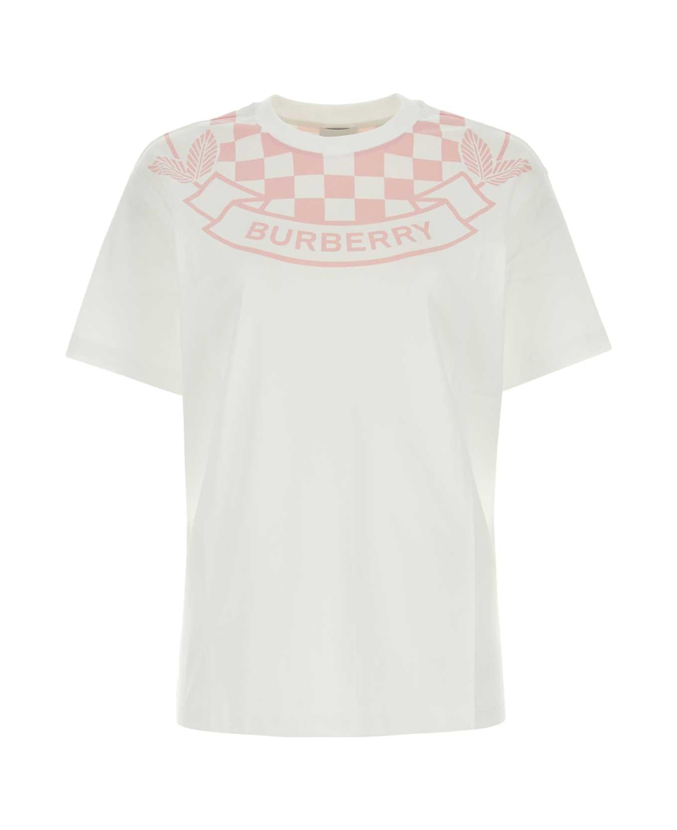 Burberry White Cotton T-shirt - WHITE Tシャツ