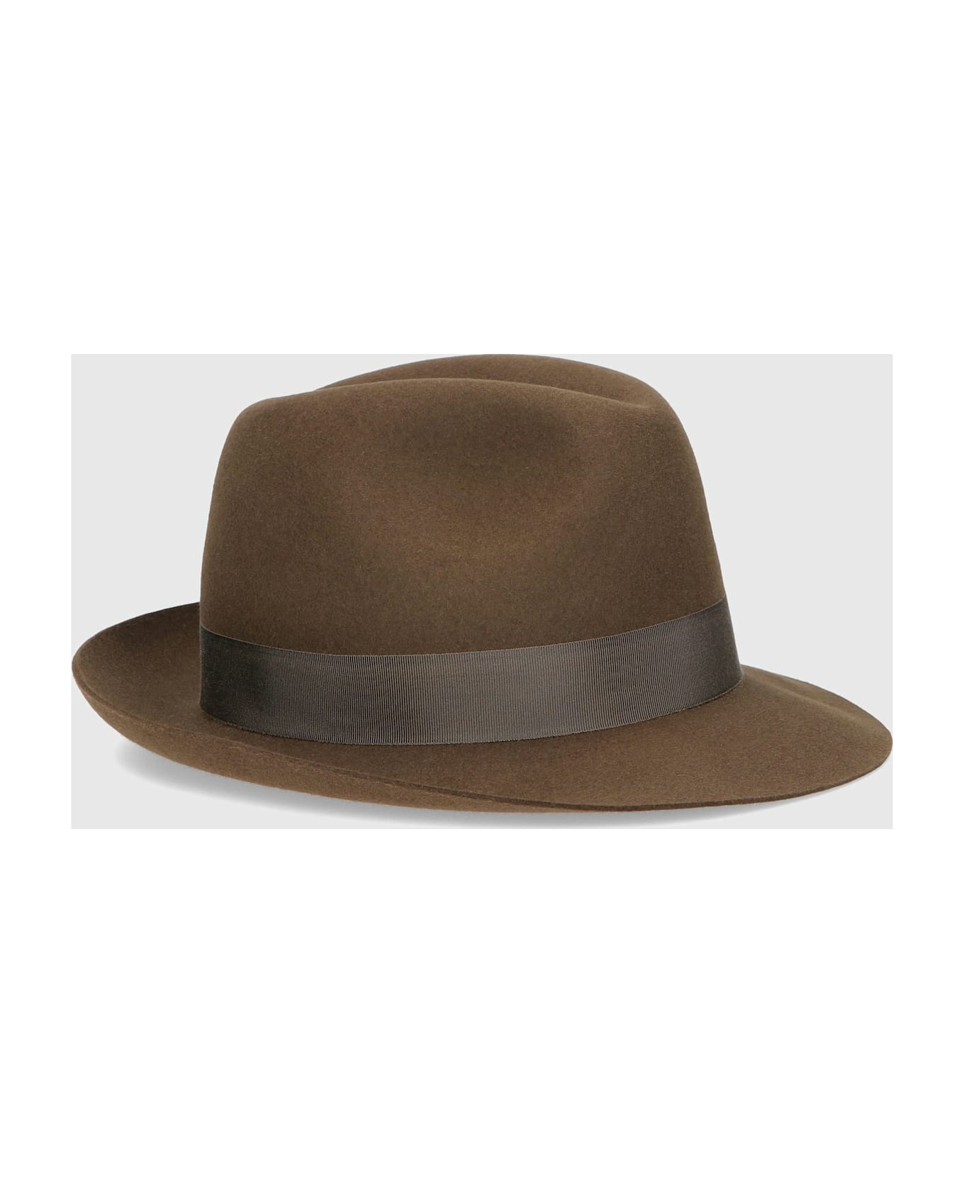 Borsalino Damiano Marengo Felt - BROWN, TONE ON TONE HATBAND