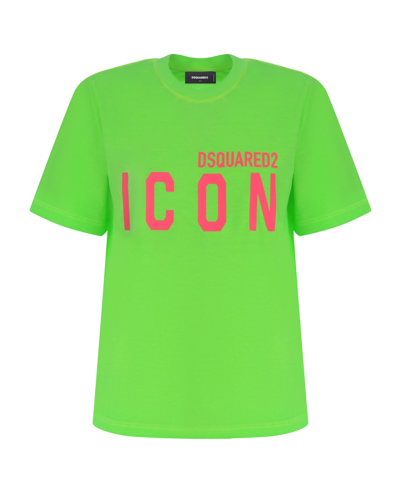 Dsquared2 T-shirt Dsquared2 "icon" Made Of Cotton - Verde fluo