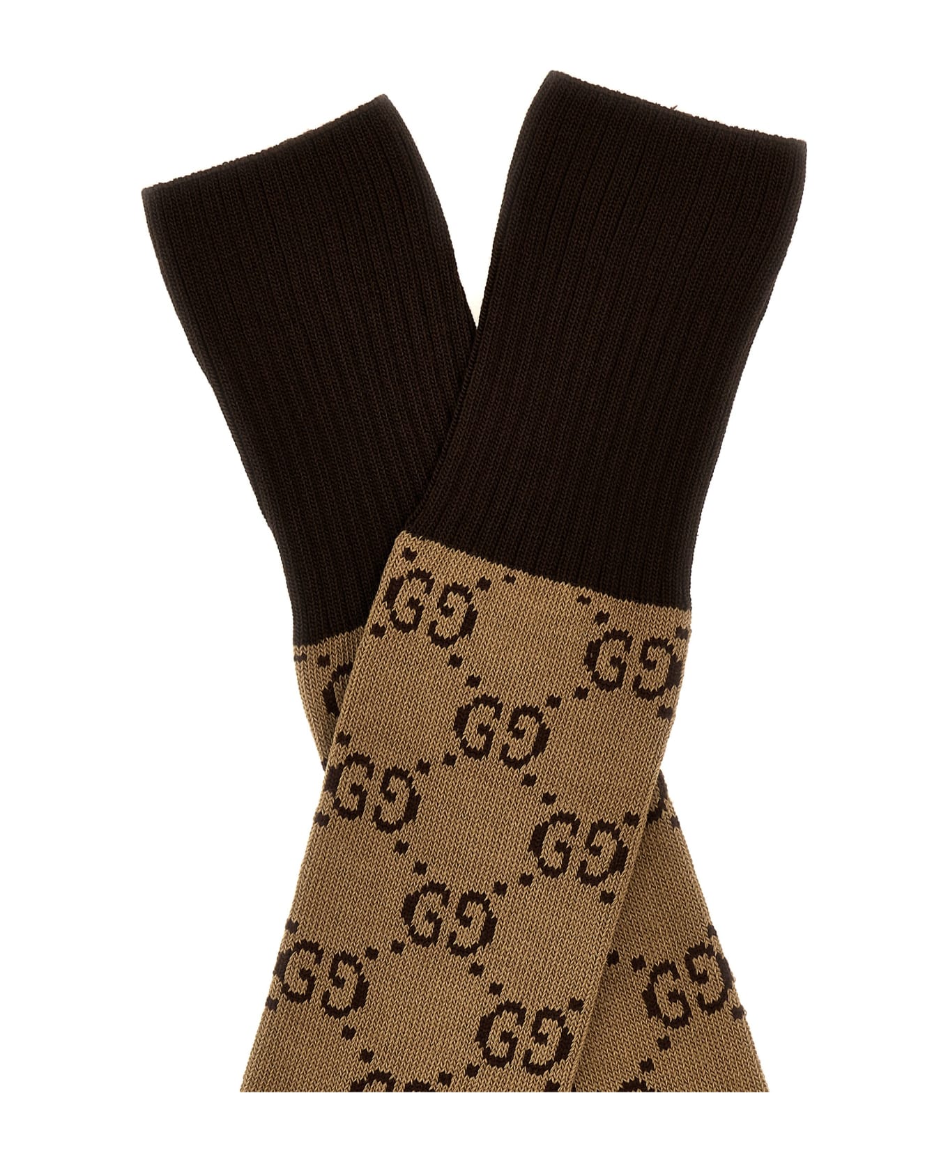 Gucci 'gg' Socks - Brown