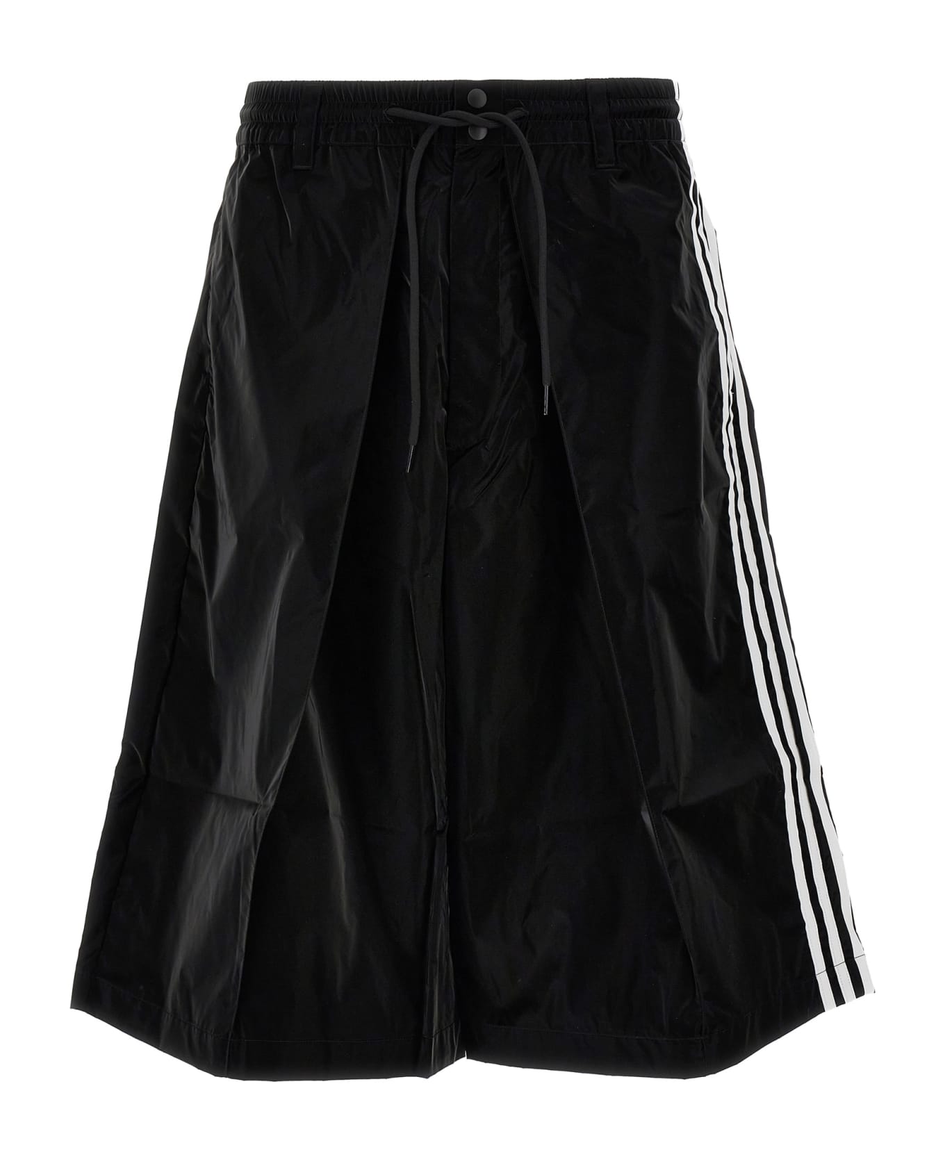 Y-3 Bermuda Shorts With Side Bands - Black