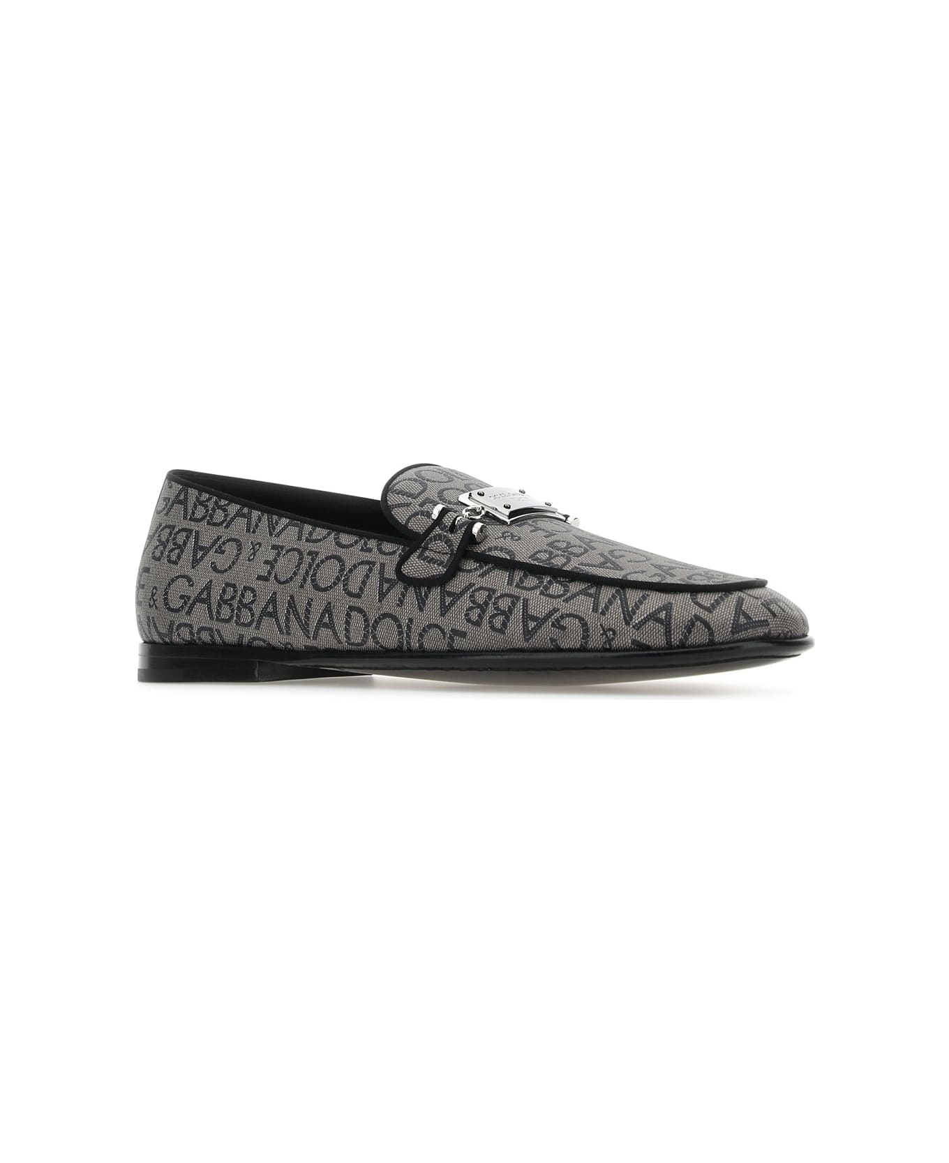 Dolce & Gabbana Printed Jacquard Loafers - MARRONENERO
