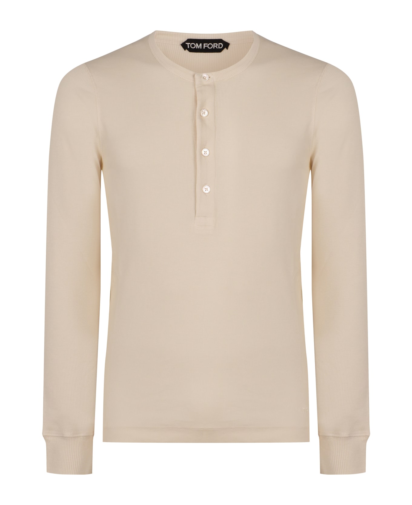 Tom Ford Long Sleeve T-shirt - panna